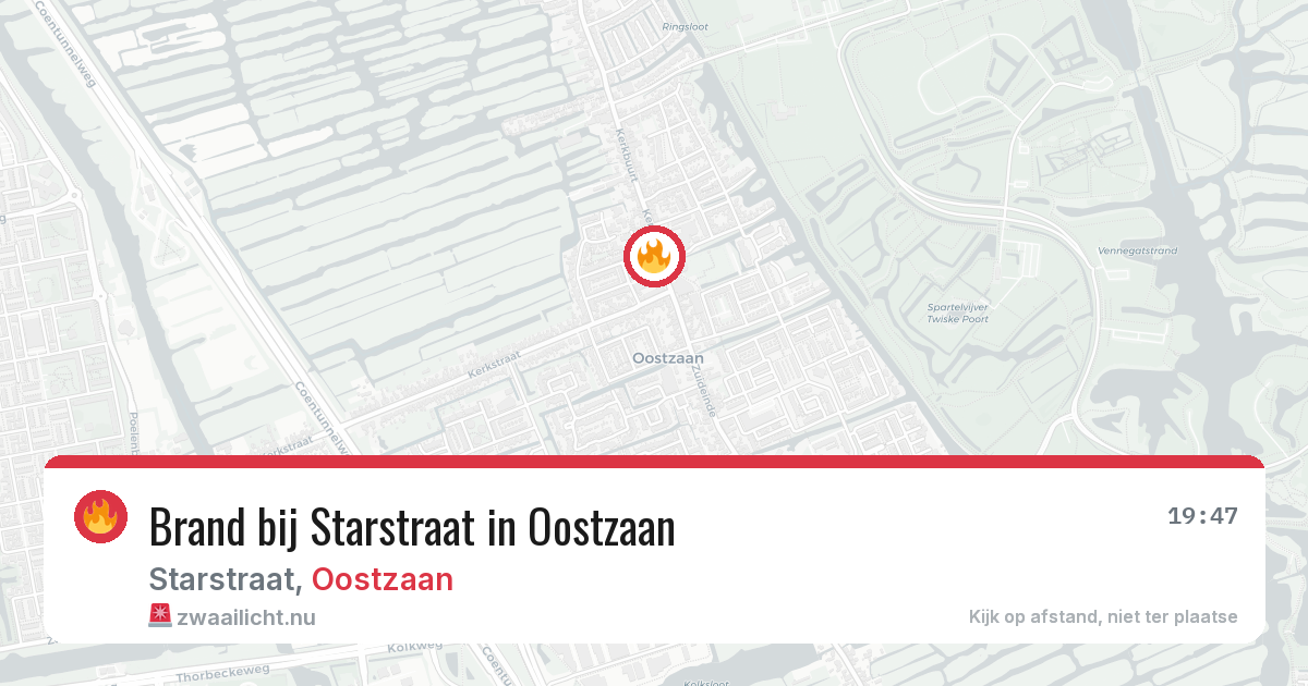 Brand bij Starstraat in Oostzaan — 31 mei 2026