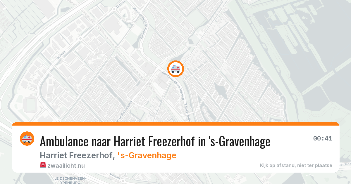Ambulance naar Harriet Freezerhof in 's-Gravenhage — 14 mrt 2026