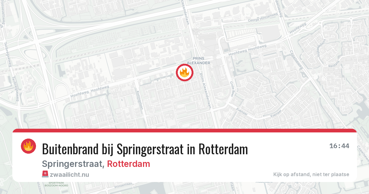 Buitenbrand bij Springerstraat in Rotterdam — 3 mei 2026