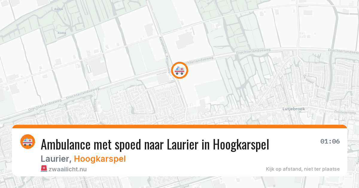 Ambulance met spoed naar Laurier in Hoogkarspel — 21 jan 2026