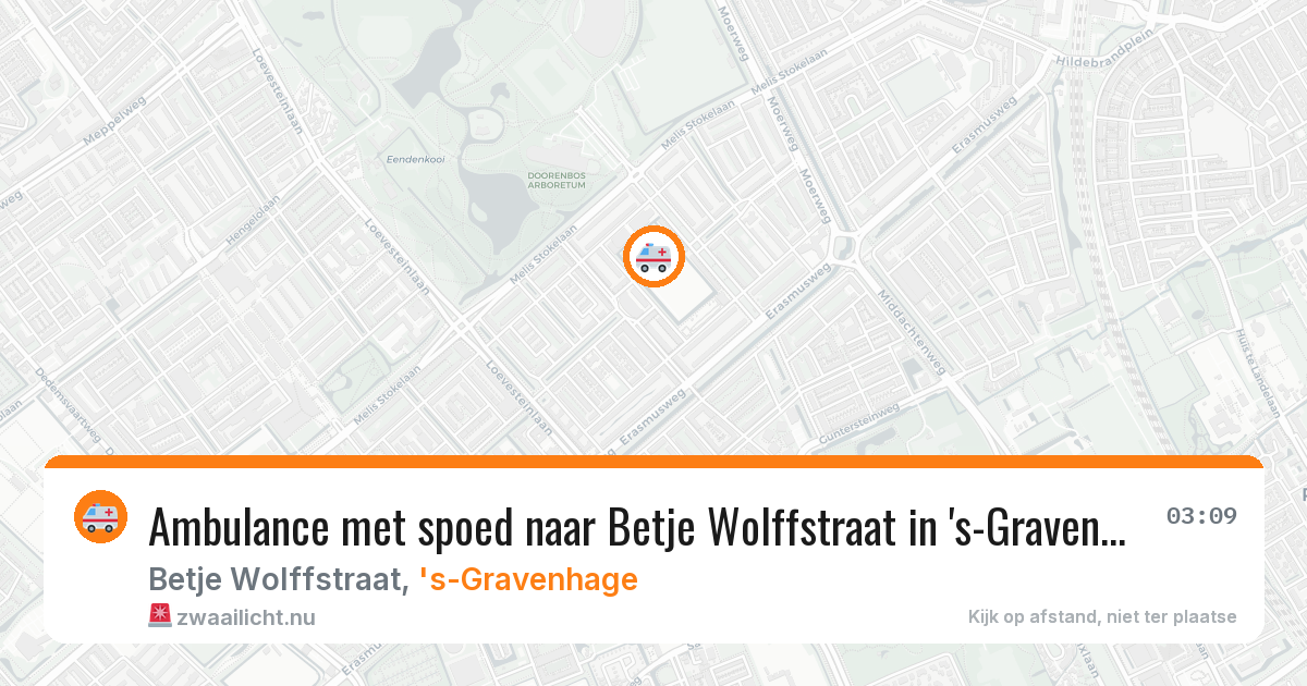 Ambulance met spoed naar Betje Wolffstraat in 's-Gravenhage — 23 jul 2026