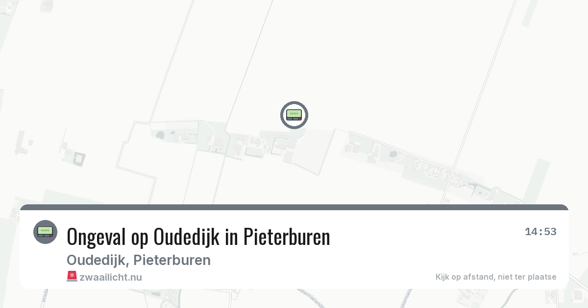 Ongeval op Oudedijk in Pieterburen — 3 mrt 2026