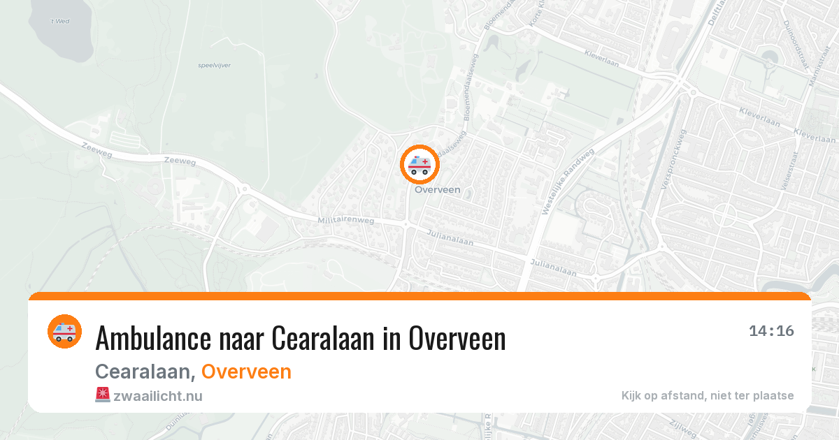Ambulance naar Cearalaan in Overveen — 13 mei 2026