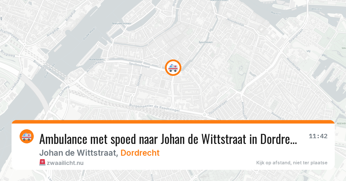 Ambulance met spoed naar Johan de Wittstraat in Dordrecht — 17 jul 2026