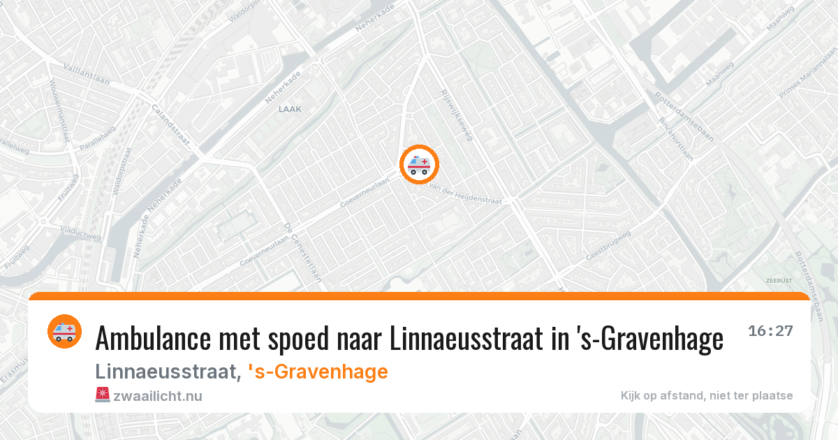 Ambulance met spoed naar Linnaeusstraat in 's-Gravenhage — 11 jul 2026