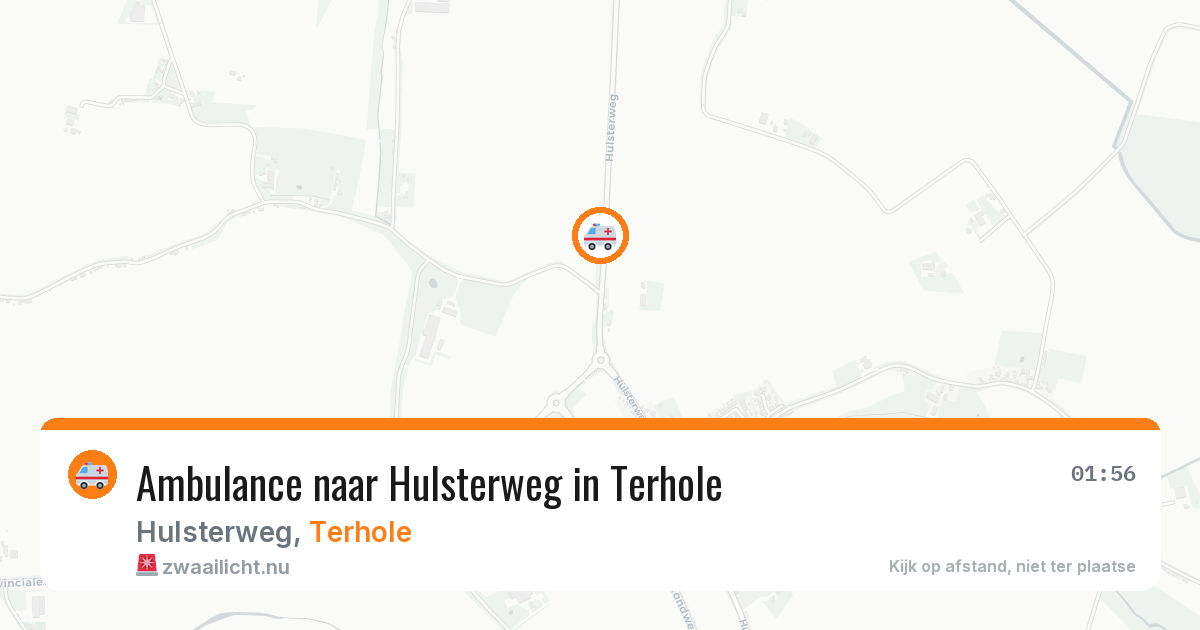 Ambulance naar Hulsterweg in Terhole — 31 mrt 2026