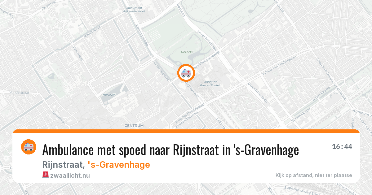 Ambulance met spoed naar Rijnstraat in 's-Gravenhage — 1 mrt 2026