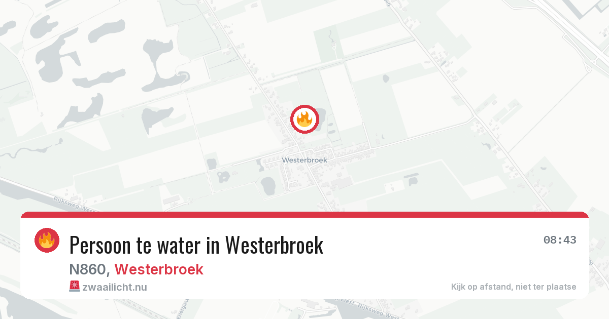 Persoon te water in Westerbroek — 13 mei 2026