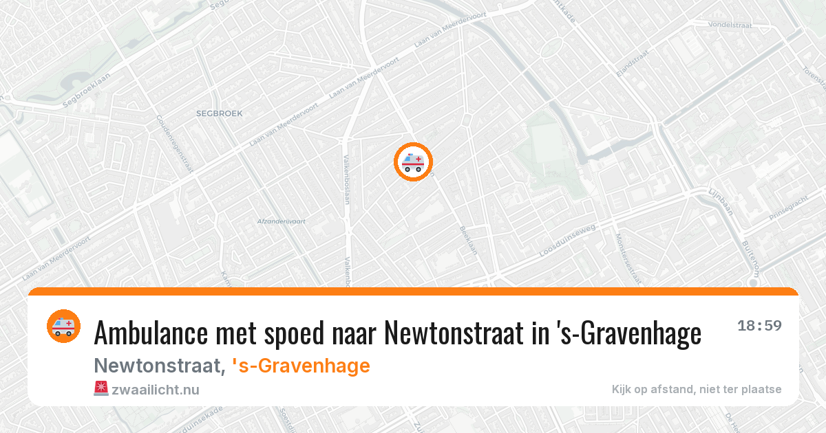 Ambulance met spoed naar Newtonstraat in 's-Gravenhage — 26 jan 2026