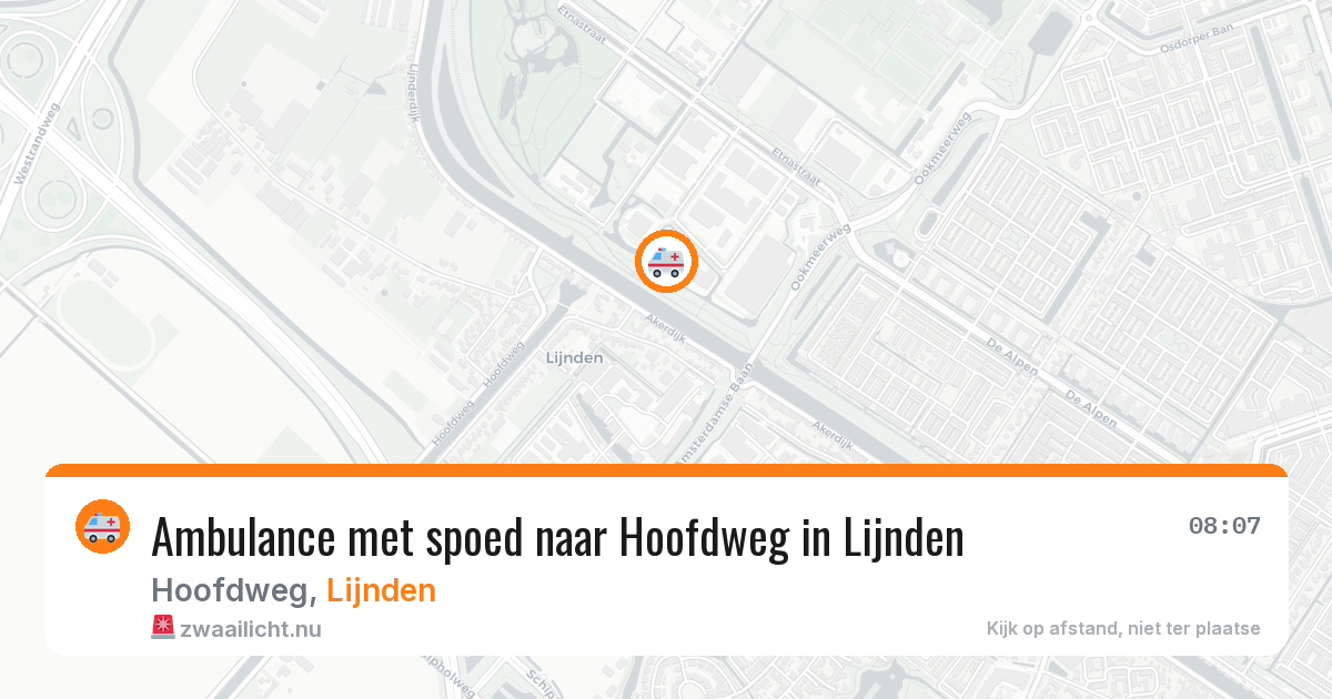 Ambulance met spoed naar Hoofdweg in Lijnden — 17 mrt 2026