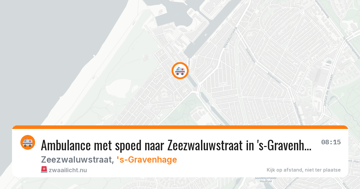 Ambulance met spoed naar Zeezwaluwstraat in 's-Gravenhage — 20 mei 2026