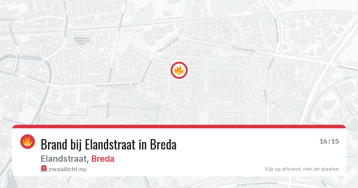 Brand bij Elandstraat in Breda — 7 apr 2026