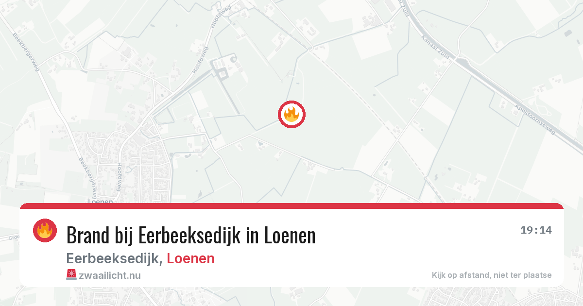 Brand bij Eerbeeksedijk in Loenen — 29 mei 2026