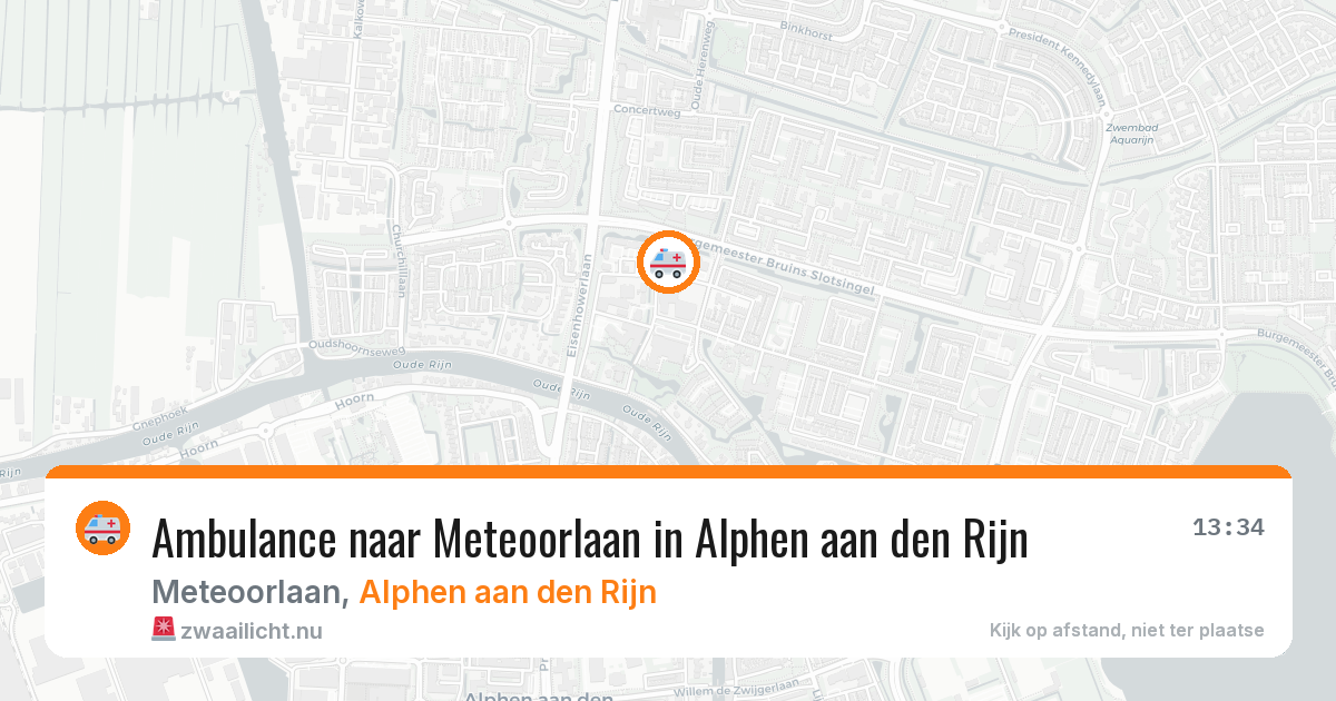 Ambulance naar Meteoorlaan in Alphen aan den Rijn — 22 jul 2026