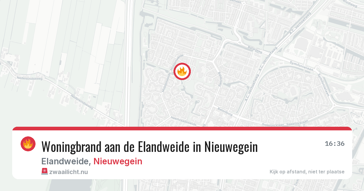 Woningbrand aan de Elandweide in Nieuwegein — 31 mrt 2026