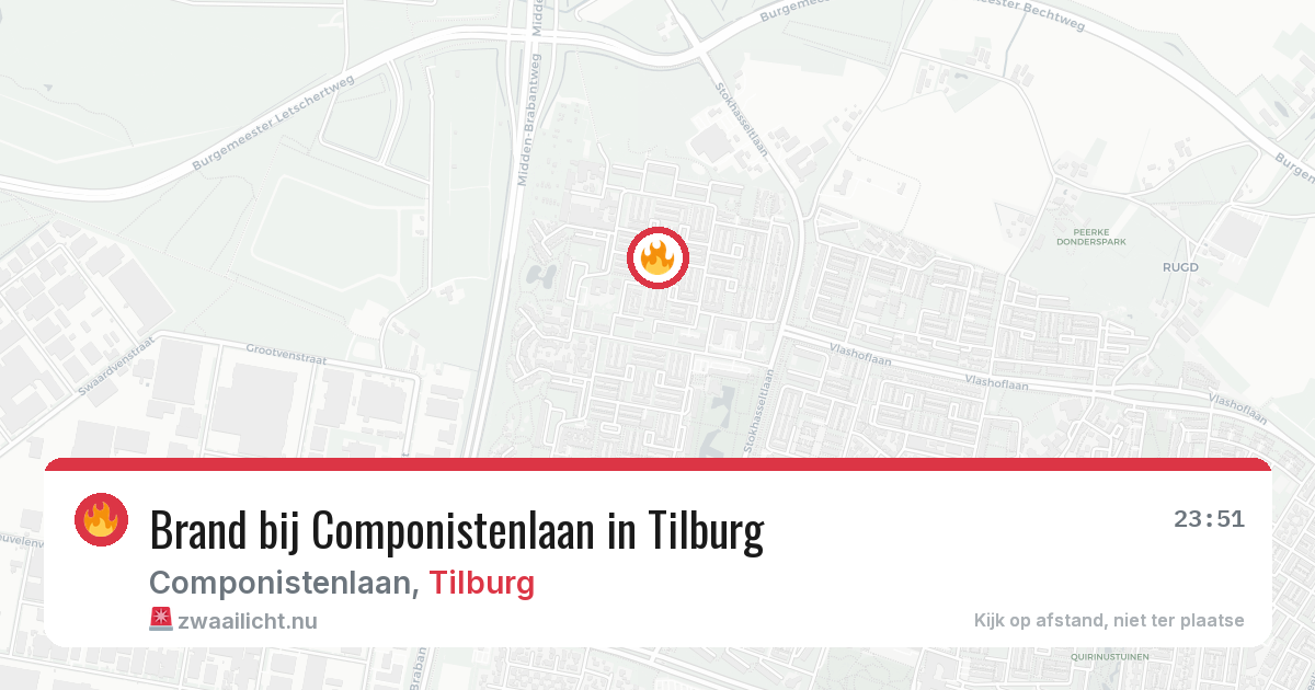Brand bij Componistenlaan in Tilburg — 3 jun 2026