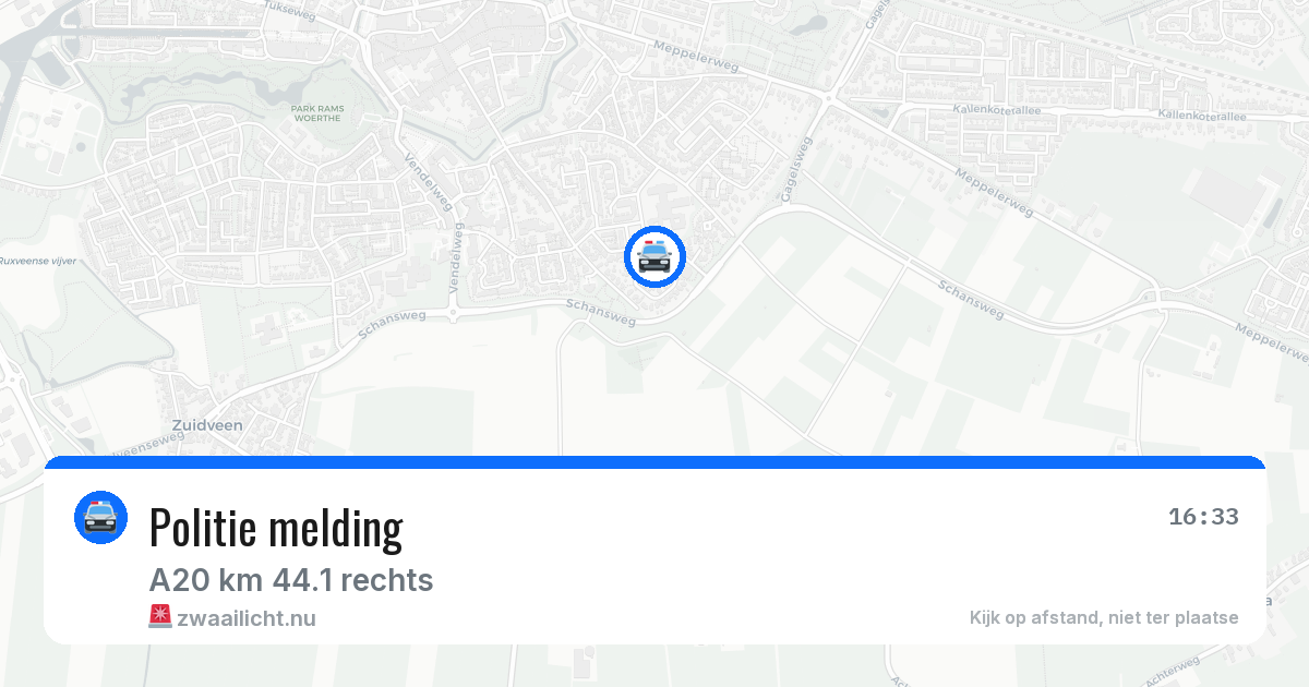 Politie melding — 21 jul 2026 | 🚨 Zwaailicht.nu