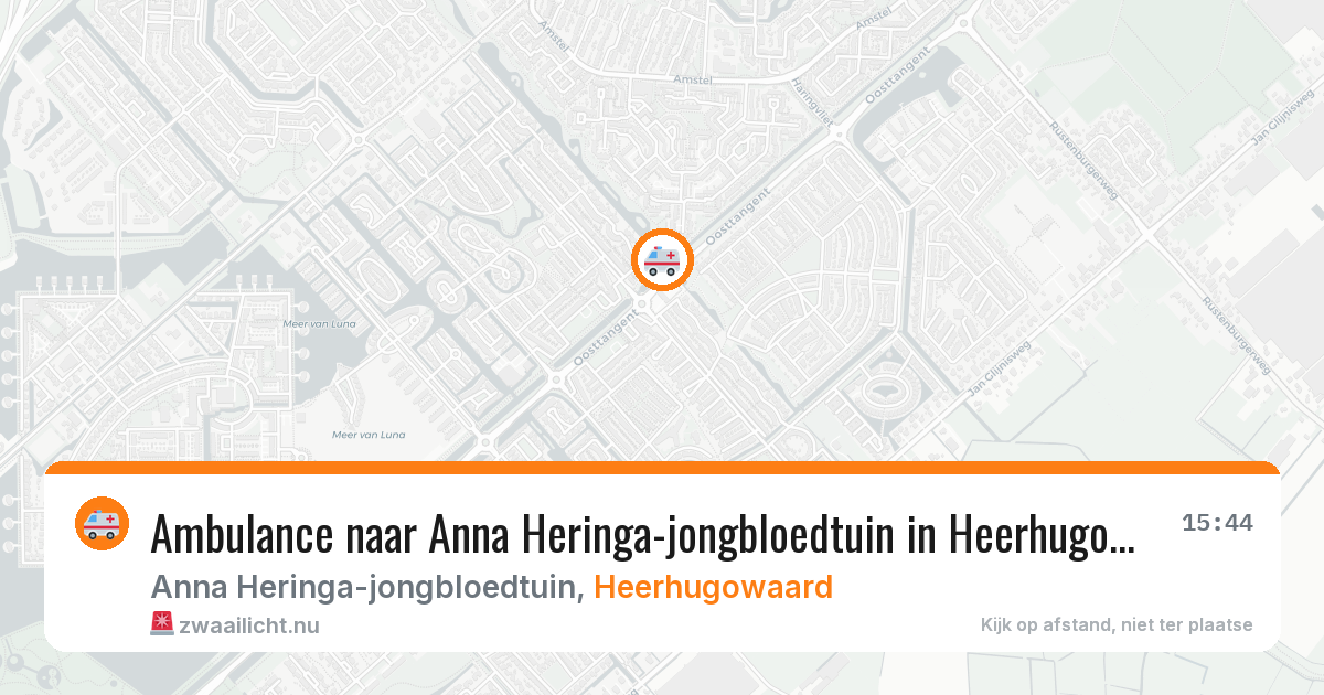 Ambulance naar Anna Heringa-jongbloedtuin in Heerhugowaard — 25 jul 2026