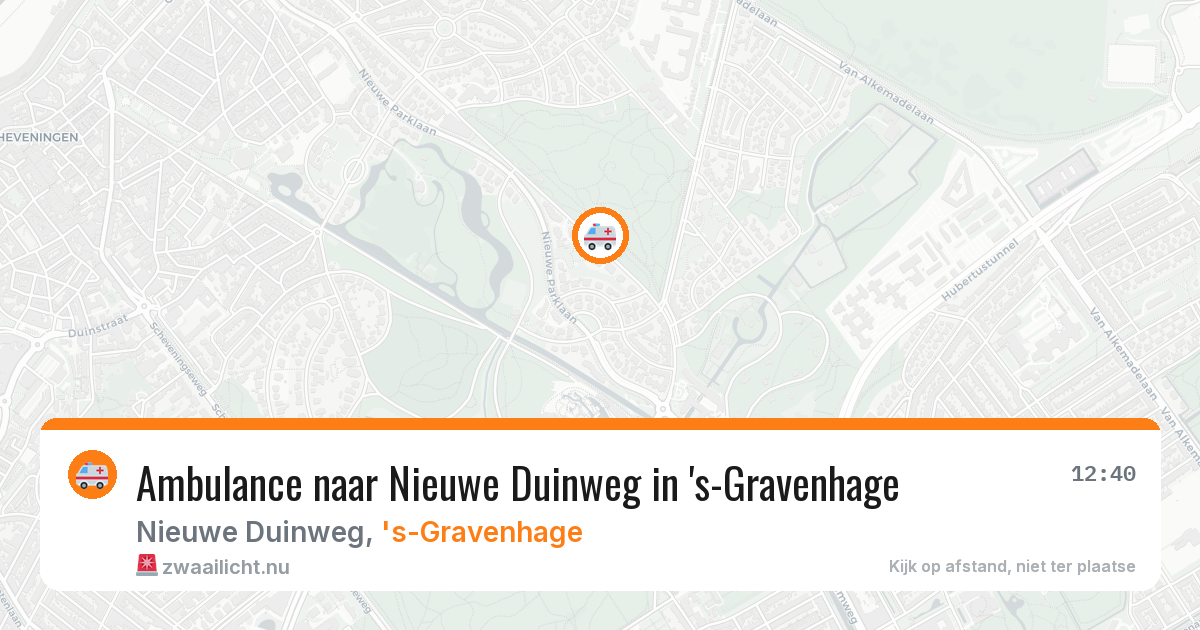 Ambulance naar Nieuwe Duinweg in 's-Gravenhage — 19 mrt 2026