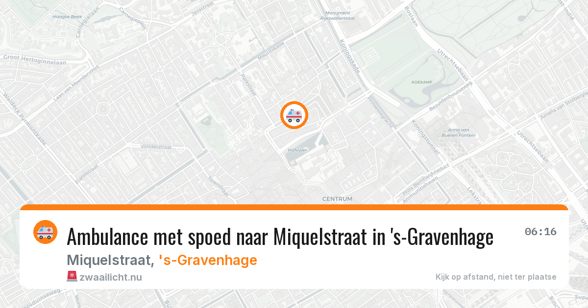 Ambulance met spoed naar Miquelstraat in 's-Gravenhage — 17 jan 2026