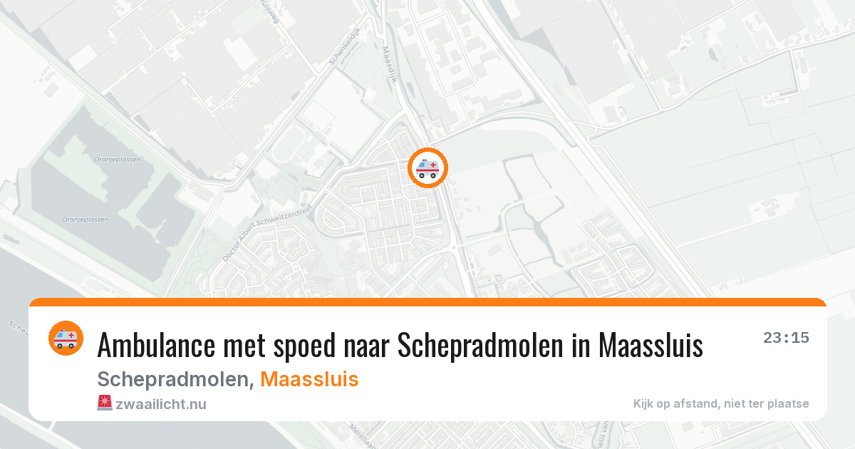 Ambulance met spoed naar Schepradmolen in Maassluis — 31 mei 2026