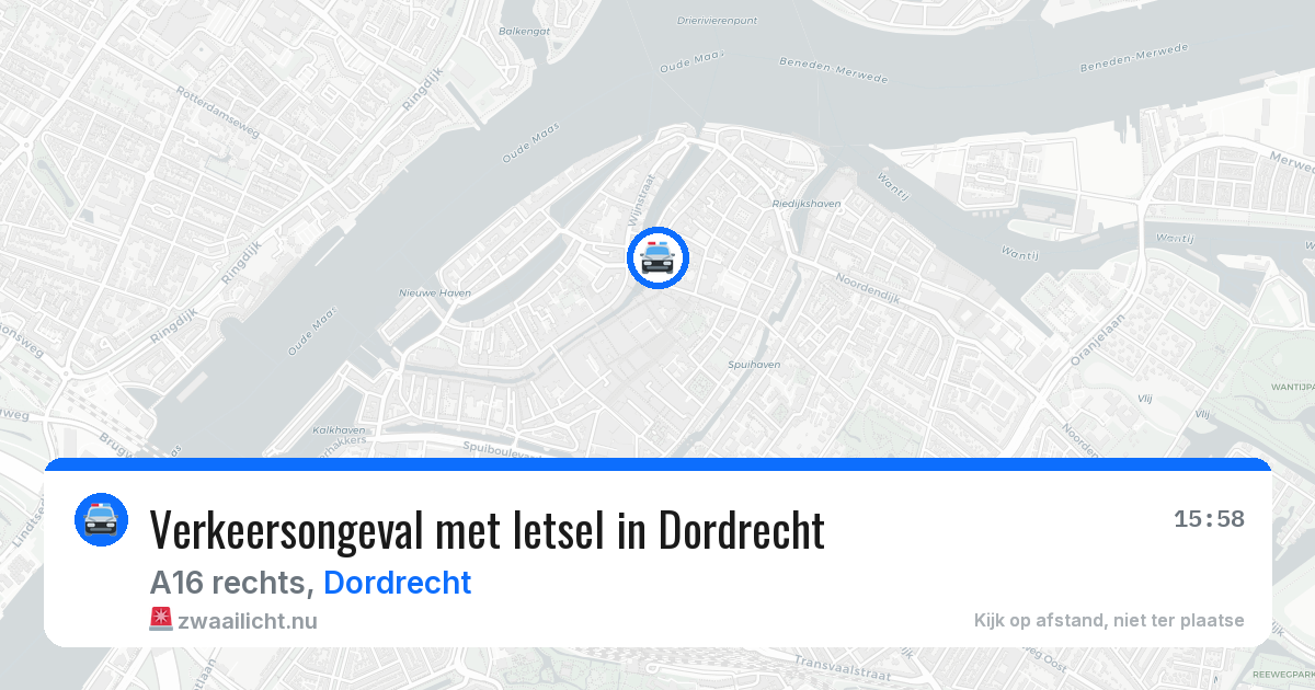 Verkeersongeval met letsel in Dordrecht — 20 apr 2026