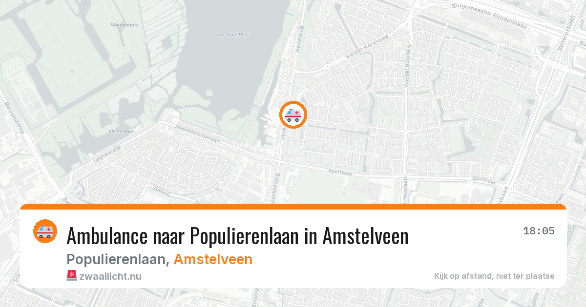Ambulance naar Populierenlaan in Amstelveen — 10 jul 2026