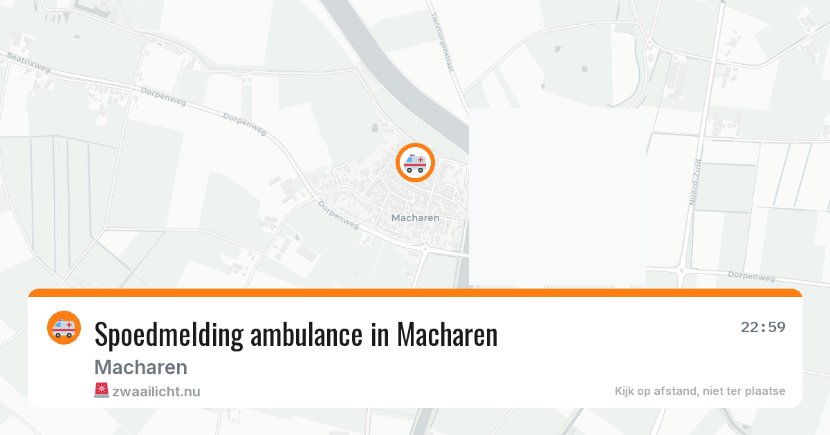 Spoedmelding ambulance in Macharen — 15 mei 2026