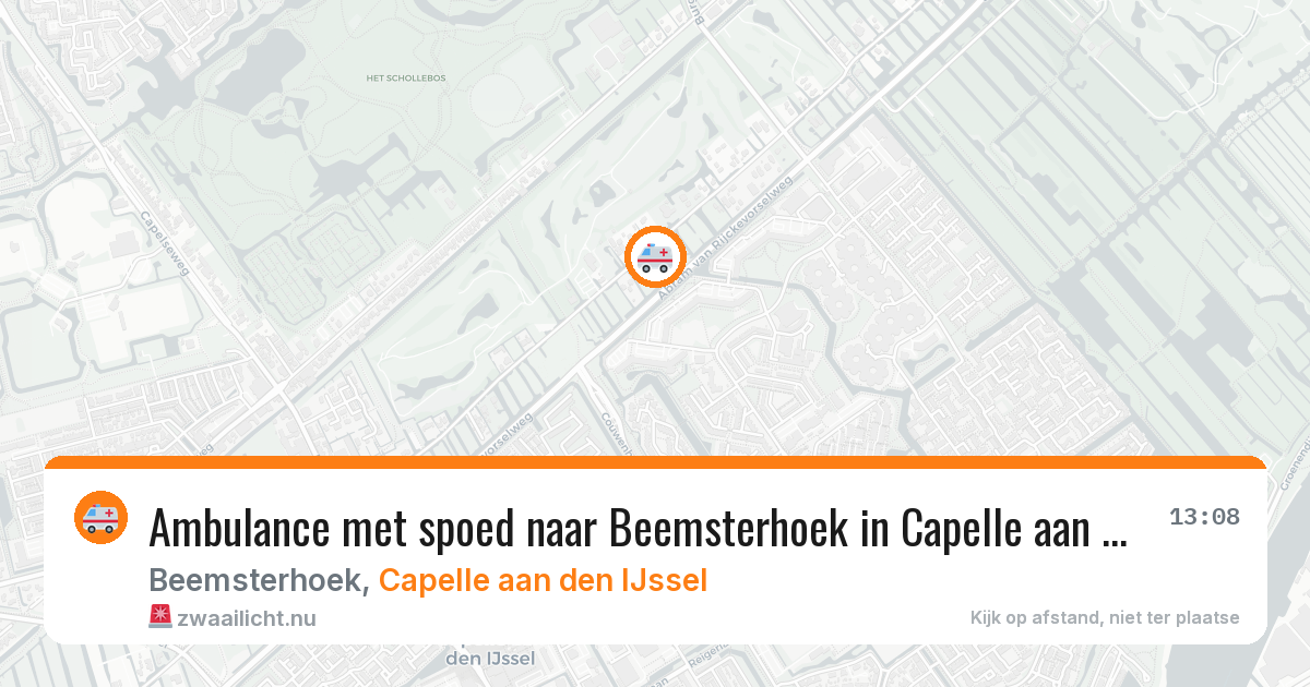 Ambulance met spoed naar Beemsterhoek in Capelle aan den IJssel — 26 mei 2026