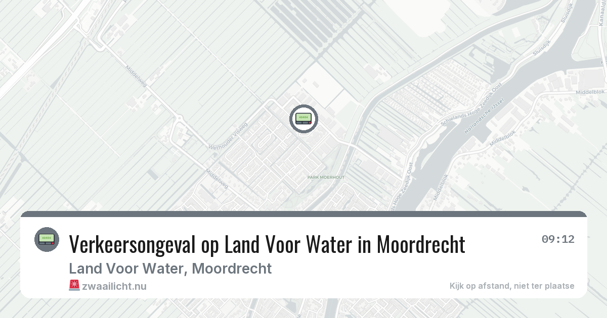 Verkeersongeval op Land Voor Water in Moordrecht — 16 feb 2026