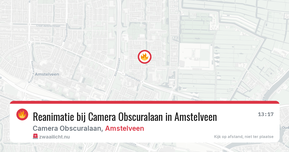 Reanimatie bij Camera Obscuralaan in Amstelveen — 22 jul 2026