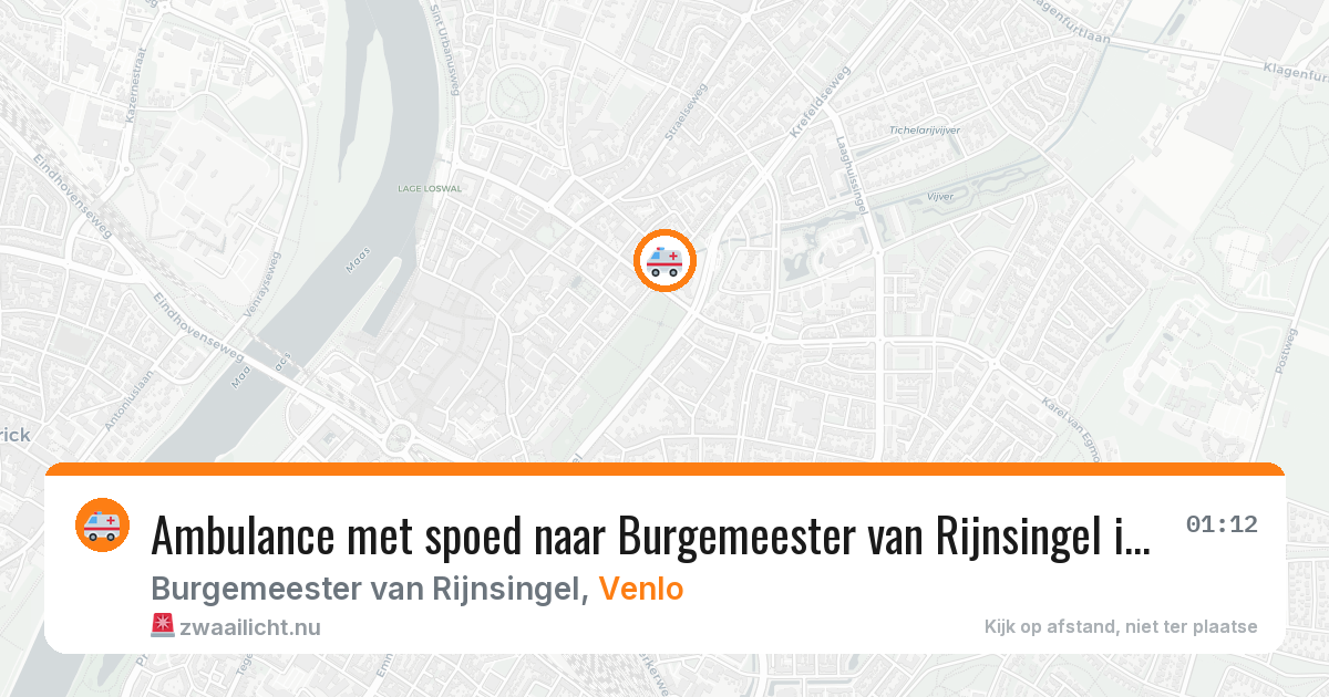 Ambulance met spoed naar Burgemeester van Rijnsingel in Venlo — 27 jun 2026