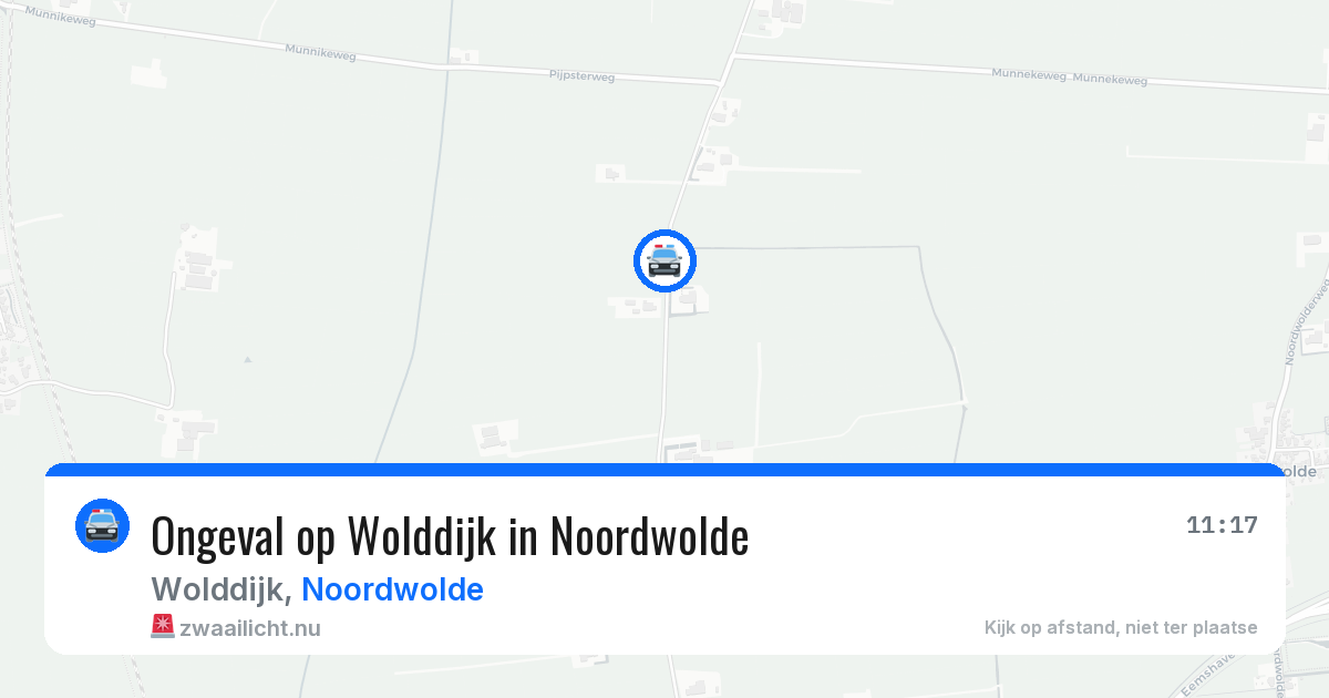 Ongeval op Wolddijk in Noordwolde — 4 jun 2026