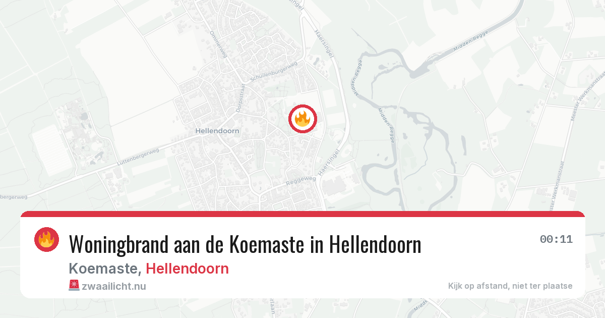 Woningbrand aan de Koemaste in Hellendoorn — 7 jul 2026