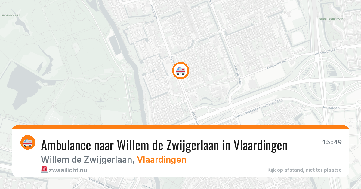 Ambulance naar Willem de Zwijgerlaan in Vlaardingen — 4 mei 2026