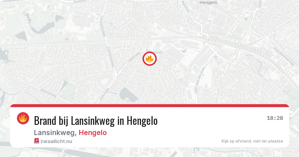 Brand bij Lansinkweg in Hengelo — 31 mei 2026