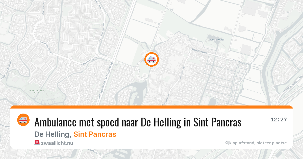 Ambulance met spoed naar De Helling in Sint Pancras — 6 mei 2026