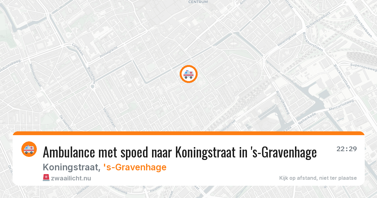 Ambulance met spoed naar Koningstraat in 's-Gravenhage — 18 jul 2026