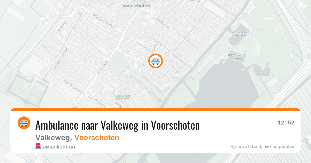 Ambulance naar Valkeweg in Voorschoten — 19 mrt 2026