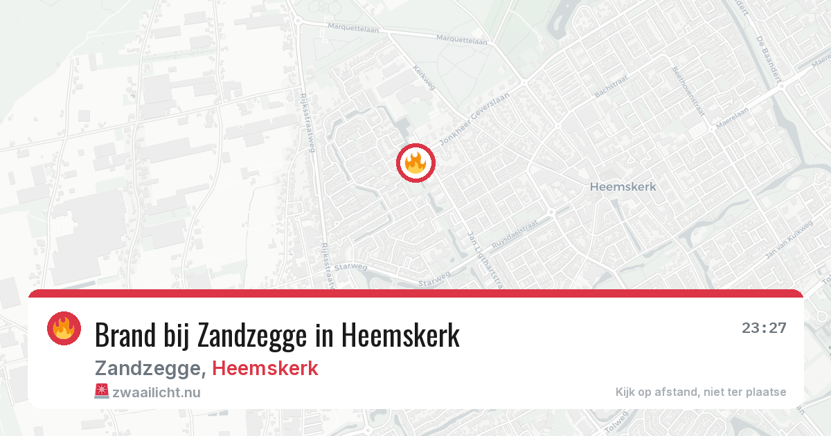 Brand bij Zandzegge in Heemskerk — 10 jul 2026