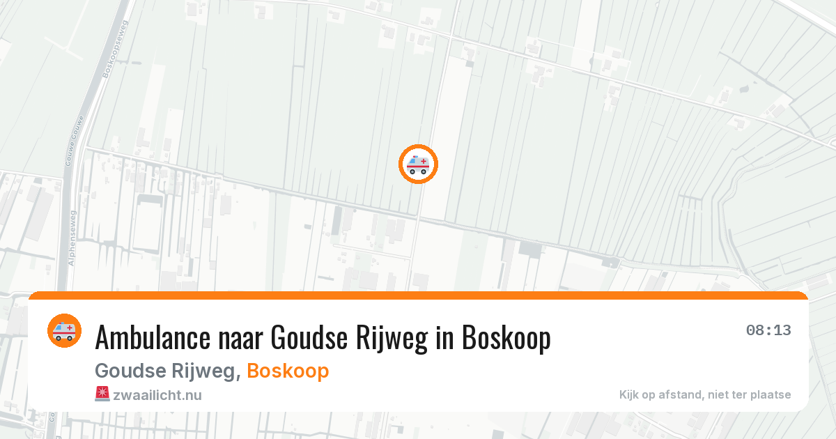 Ambulance naar Goudse Rijweg in Boskoop — 18 jul 2026