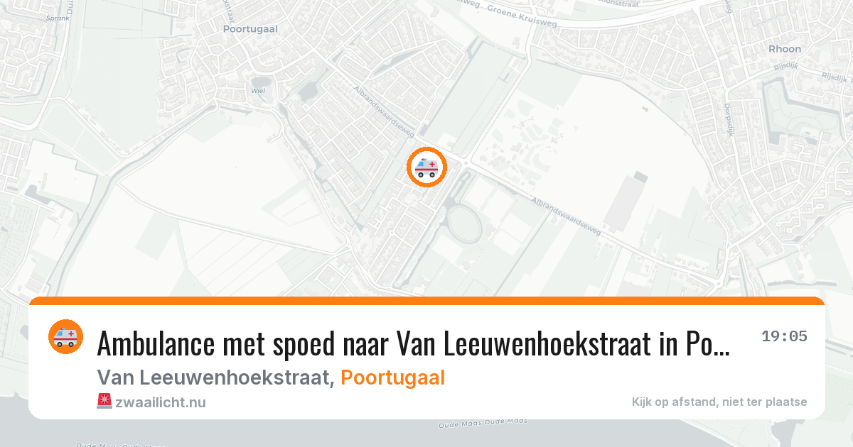 Ambulance met spoed naar Van Leeuwenhoekstraat in Poortugaal — 1 apr 2026