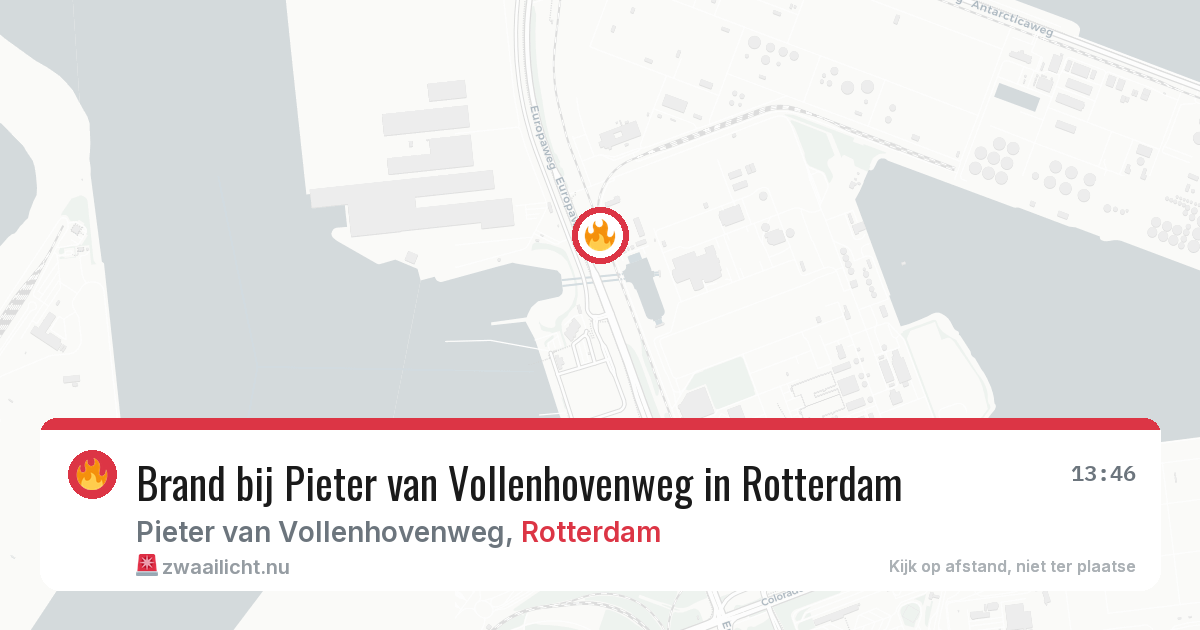 Brand bij Pieter van Vollenhovenweg in Rotterdam — 3 jun 2026