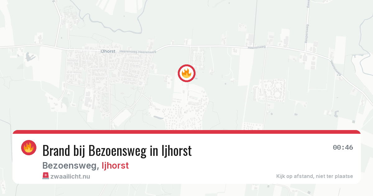 Brand bij Bezoensweg in Ijhorst — 26 mei 2026