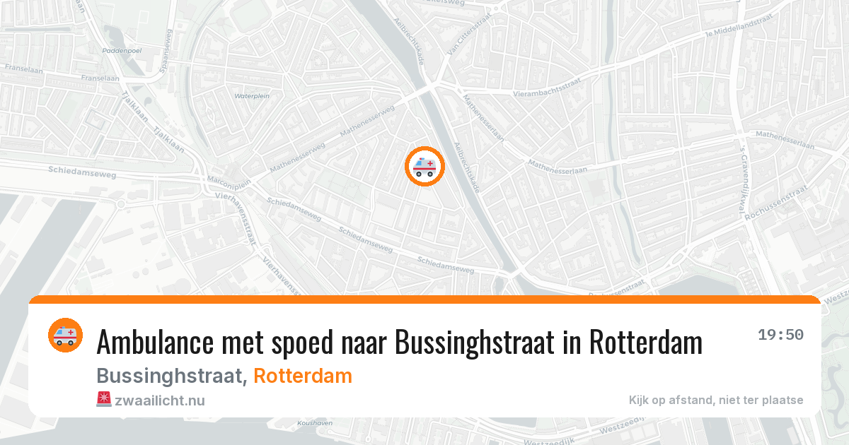 Ambulance met spoed naar Bussinghstraat in Rotterdam — 13 jul 2026