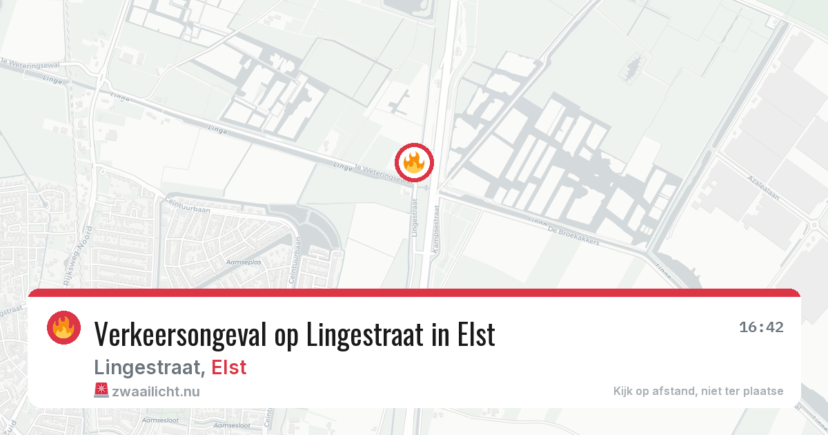 Verkeersongeval op Lingestraat in Elst — 18 mrt 2026