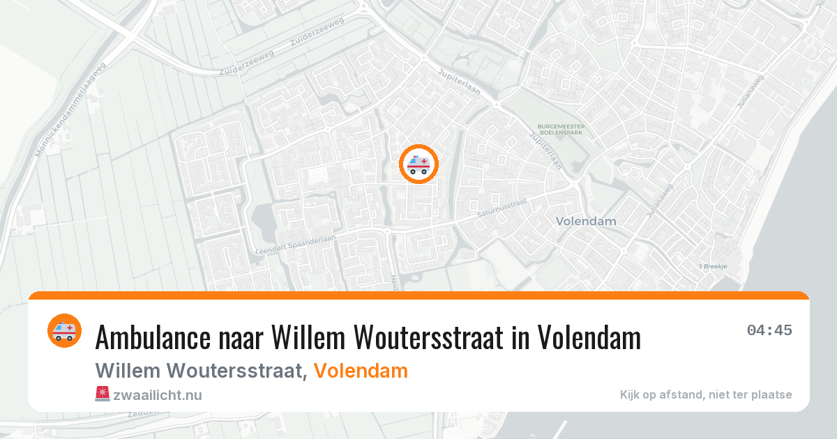 Ambulance naar Willem Woutersstraat in Volendam — 17 jul 2026