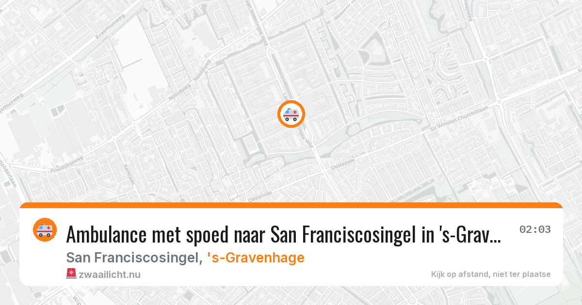 Ambulance met spoed naar San Franciscosingel in 's-Gravenhage — 12 jul 2026