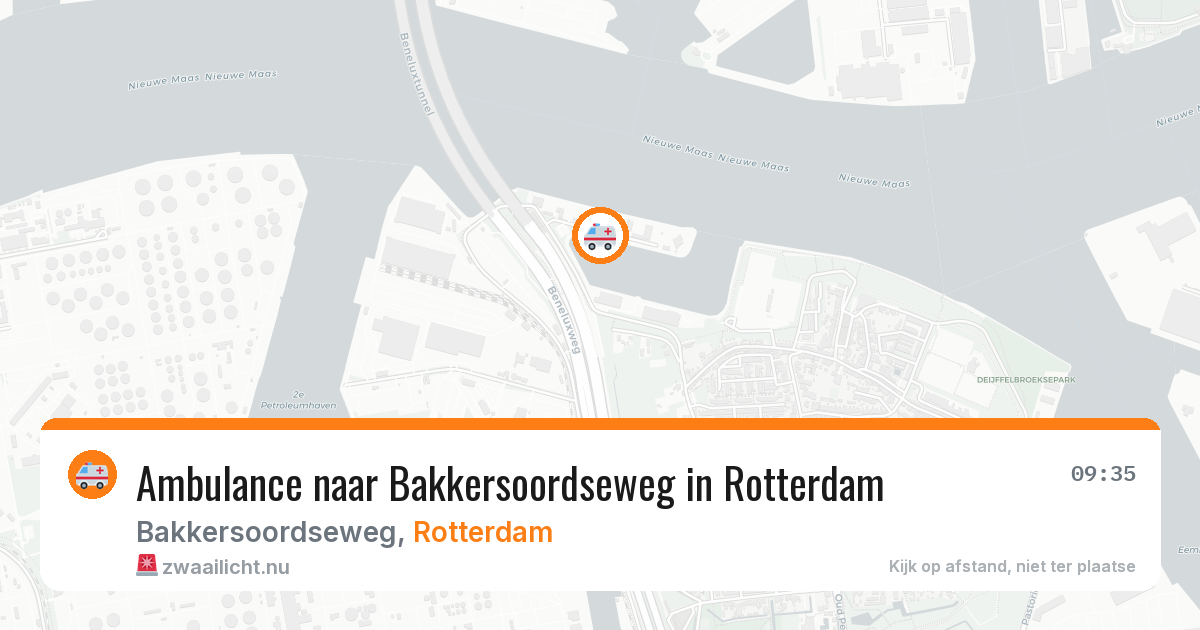 Ambulance naar Bakkersoordseweg in Rotterdam — 10 jul 2026