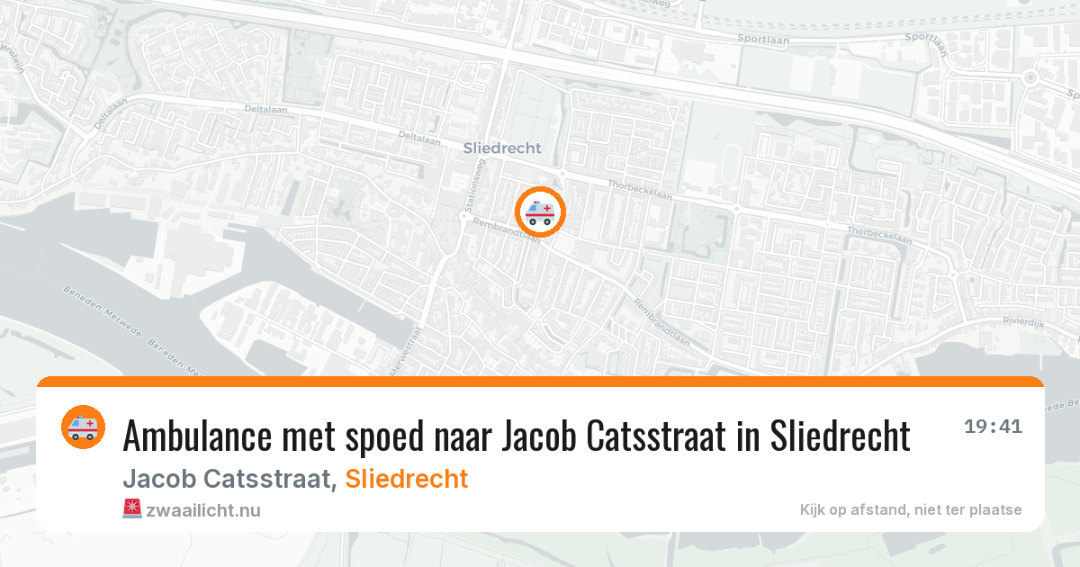 Ambulance met spoed naar Jacob Catsstraat in Sliedrecht — 3 jun 2026
